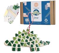 Crafty You Crafty Me - Dinosaur Gift - Stegosaurus Mosaic Craft Kit, Make a Hanging Decoration, Birthday Present, Everything Included, Made in The UK.