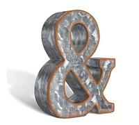 CraftyCrocodile 7" Galvanized Metal Letters for Wall Decor - 3D Letter & for Hanging & Free Standing - Decorative Rustic Alphabet Letters for The Living Room, Bedroom, Kitchen