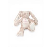 CraftyGstudio Personalised Flower Girl Bunny Soft Toy with Poem, Pink, Brown or White, Custom Name Gift
