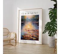 Craftylittlepenguin Claude Monet Lillypads Print Wall Posters Art A5 A4 A3 A2 A1 Maxi Home Decor Unframed - 9286 (A4-210 x 297 mm)