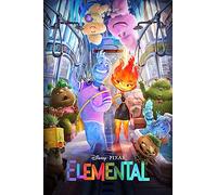Craftylittlepenguin Elemental Poster 2023 Print Unframed A3 A2 A4 Maxi Art Wall Art Home Decor Movies Cinema Disney- 2251 (A3-297 x 420 mm)