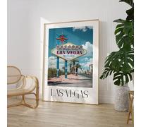 Craftylittlepenguin Las Vegas Travel Print Wall Posters Art A5 A4 A3 A2 A1 Maxi Home Decor Unframed Vintage Retro Modern Posters - 9316 (A4-210 x 297 mm)