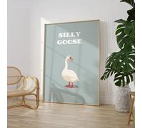Craftylittlepenguin Silly Goose Type Print Poster Art A5 A4 A3 A2 A1 Maxi Home Decor Fashion Classic Unframed Simple Word Art- 8002 (A2-420 x 594 mm)