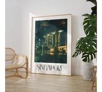 Craftylittlepenguin Singapore Travel Print Wall Posters Art A5 A4 A3 A2 A1 Maxi Home Decor Unframed Vintage Retro Modern Posters - 9327 (A3-297 x 420 mm)