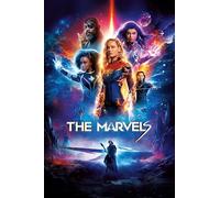 Craftylittlepenguin The Marvels Movie Poster 2023 Print Unframed A3 A2 A4 Maxi Art Wall Art Home Decor Movies Cinema Disney Captain Marvel - 2290 (A1-594 x 841 mm)