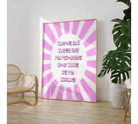 Craftylittlepenguin Turns Out These Are My Monkeys And This Is My Circus Poster Pink Wall Prints Art A5 A4 A3 A2 A1 Maxi Home Decor Unframed Trendy Colourful Artwork - 9503 (A2-420 x 594 mm)