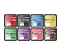 CraftyManor Mini Smudge Ink Pads for Stamps, Water Based Halo Dye Stamp Pad for Scrapbooking, DIY Craft Scrapbook Supplies for Adults (8 Colors)