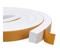CRAFTYMELODY 1 Roll 2.19 Yard High Density Foam Tape 1 Inch Thick White Foam Stripe with Adhesive Foam Weather Stripping Door Window Weather Stripping Air Conditioner Window Seal for Doors and Windows
