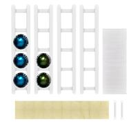 CRAFTYMELODY 1 Sets Adhesive Coffee Pod Holder Wall Mounted Holder Holds 20 Plastic White Wall Cabinet Mounted Coffee Rack with Stikers Saving Countop Cabinet Storage