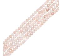 CRAFTYMELODY 1 Strand Natural Stone Beads Pink Opal Beads Strands Round Loose Spacer Bead 4mm Bulk for Bracelet Necklace Earring Keychain Jewelry Making DIY Crafts Supplies Accessories
