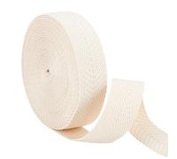 CRAFTYMELODY 10 Yards Arrow Pattern Polycotton Ribbon 1-1/2Inch Antique White Striped Webbing Ribbon Arrow Patterned Webbing Strap Jacquard Ribbons for DIY Sewing Craft Clothing Decoration Accessory