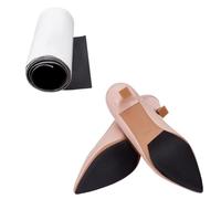 CRAFTYMELODY 100cm Rubber Self Adhesive Shoes Sole Protector Sticker Sole Bottom Protector Anti-Slip Pads for High Heel Shoes Flats Boots Shoes Non-Slip Bottom Covers for Women Frosted Black
