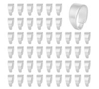 CRAFTYMELODY 100Pcs Snap on Bail 925 Sterling Silver Plated Brass Pinch Bail Hook Clip Clasp Bead Pendant Connector Dangle Charm Jewelry Finding for Jewelry Making Accessory Supplies Necklace Bracelet