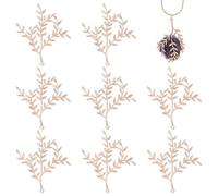 CRAFTYMELODY 10Pcs Branch Shape Pendant Settings for Jewelry Making, Handmade Claw Pendant Tray Silver Brass Branch Blanks Prong Settings Bezel Trays Metal Charms for DIY Crafts