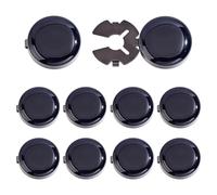 CRAFTYMELODY 10Pcs Brass Button Covers for Men's Shirts Cuff Button Covers Cufflinks Flat Round Black Cuff Links for Woman Man Costume Acessories No-Sew Replacement for Clothing Dress Supplies