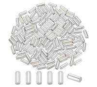 CRAFTYMELODY 120Pcs Brooch Stick Pin Brass Metal Pin End Cap Silver End Stopper 10.5x4mm Brooch Findings with Rubber Insider Keeper for Jewelry Making Accessory DIY Craft