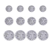 CRAFTYMELODY 12Pcs 3 Styles Disco Ball Iron on Patches Silver Polyester Disco Ball Embroidered Appliques Western Patches Costume Accessories DIY Clothing Cute Hat Patch for Craft Decor