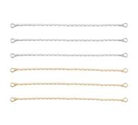 CRAFTYMELODY 12Pcs Cartilage Earrings Brass Platinum Golden Stud Earrings For Women Men Earring Connector Chain Convertible Dangle Chain Charm for Double Piercings Ear Nose Piercing Jewelry