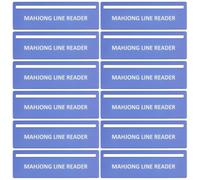 CRAFTYMELODY 12Pcs Mahjong Rules Reader Mahjong Guide Line Finder Plastic Rectangle Lines Reader Rules with Slot Strategy Tool for Beginners Family Game Night Christmas Birthday Gifts Slate Blue