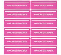 CRAFTYMELODY 12Pcs Mahjong Rules Reader Mahjong Guide Line Finder Plastic Rectangle Lines Reader Rules with Slot Strategy Tool for Beginners Family Game Night Christmas Birthday Gifts Violet Red