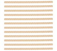 CRAFTYMELODY 12Pcs Unfinished 3D Decorative Wood Trim Molding Wooden Craft Sticks 400x18x9mm for Home Wall Cabinet Shelf Window Frame Edges Door Furniture Decorative DIY Craft Supplies