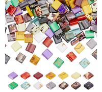 CRAFTYMELODY 140Pcs 10 Color 2 Hole Glass Seed Beads 5mm Spacer Loose Beads Bulk Rectangle for Jewelry Making Accessory Supplies DIY Craft Bracelet Necklace Earring Decoration