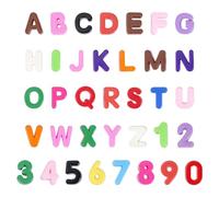 CRAFTYMELODY 144Pcs Opaque Acrylic Letter Number Beads Large Hole Beads 3D 0-9 Number Bead A~Z Alphabet Blocks Colorful Mixed Shapes Space Bead for DIY Bead Bag Charms Jewelry Making DIY Crafts