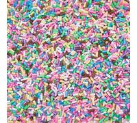 CRAFTYMELODY 150G Faux Sprinkles Non-Edible Polymer Clay Sprinkles Faux Candy Sprinkle Mixed Color Polymer Clay Column Slices Bulk for Nail Art DIY Crafts Cake Phone Case Assorted Sprinkle Decoration