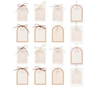 CRAFTYMELODY 16Pcs Press On Nails Packaging 4 Styles Press On Nails Display Cards Nail Display Stand Cardboard Paper Nail Art Background Card Dustproof Bag with Tie Supply Essentials
