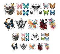 CRAFTYMELODY 18Pcs Spider Web Iron on Transfer 9 Style DTF Ready to Press Vinyl Iron on Patch Decal Spider Applique Costume Accessories for T-Shirts Jacket Pant Clothes Bag DIY Fabric Decor
