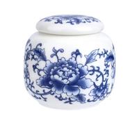 CRAFTYMELODY 1Pcs Small Urns for Human Ashes Dark Blue Ceramic Memorial Mini Urns Blue and White Porcelain Cremation Keepsake Urn for Woman Man Pet Ashes Honor Your Loved One Lost