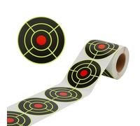 CRAFTYMELODY 2 Rolls Shooting Targets Splatter Stickers Green Fluorescent Splatter Targets 400Pcs Paper Self Adhesive Reactive Splatters Target for Rifle Gun Pellet Archery Bow Hunting Shooting