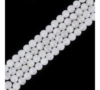 CRAFTYMELODY 2 Strand Natural Moonstone Beads 6mm Rainbow Round Smooth Spacer Beads Stone Loose Bead Bulk for Beading Bracelets Necklace Jewelry Making DIY Crafts Projects Accessories