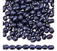 CRAFTYMELODY 2 Strands Natural Cultured Freshwater Pearl Beads Dyed Grooved Rice Shape Pearls Bead Loose Spacer Bead Bulk for Bracelet Necklace Earring Jewelry Making DIY Crafts Supplies