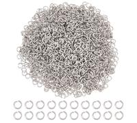 CRAFTYMELODY 2000Pcs Open Jump Rings, 4mm Stainless Steel Jump Rings Connecting Bulk Strong Jewelry Connectors for Jewelry Making Accessories Necklace Bracelet Earrings Repair