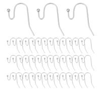 CRAFTYMELODY 200Pcs Earrings Hook Stainless Steel French Earring Hooks Ear Wires Fish Hook Ball End Ear Wires Findings for Drop Dangle Ears Findings Parts Jewelry Making DIY Craft Supplies
