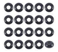 CRAFTYMELODY 20Pcs Large Hole Stone Rondelle Beads Black Onyx European Beads 10x5mm Spacer Bead Smooth Bulk for Beading Bracelets Necklace Earrings Jewelry Making DIY Crafts Accessories