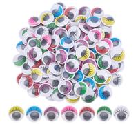 CRAFTYMELODY 210Pcs Safety Eyes with Eyelashes 7 Color 15x4.5mm Resin Doll Eyes for Crochet Animal Craft Doll Making Supplies DIY Plush Doll Big Stuffed Animals Puppet Craft Making Projects