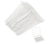 CRAFTYMELODY 220Pcs Head Pins 925 Sterling Silver Plated Brass Flat Ball Head Eye Pins Jewelry Pins Needles 45mm for Jewelry Making Findings Accessory Supplies DIY Craft Earring Charms