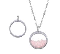 CRAFTYMELODY 2Pcs Floating Locket Charms 304 Stainless Steel Photo Frame Charms Locket Pendants Charm with Glass Round Charm for Memory Picture Dangle Necklace Jewelry Making Hanging Accessories