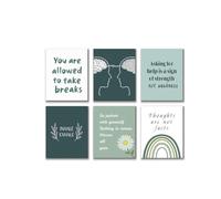 CRAFTYMELODY 2Pcs Mental Health Wall Art Prints Emotion Learning Wall Decor Emotions Learning Poster Artworks for Apartment Therapy Office Living Room Bedroom Home Decoration 11x13.8 Inch Unframed