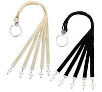 CRAFTYMELODY 2Pcs Ribbon Bookmark 15.4Inch Velvet Ribbons Bible Bookmarks Black White Velvet Ribbons Book Marks with Alloy Cross Pendant Multi-Strand Bible Book Marks for Women Men Book Lovers