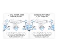 CRAFTYMELODY 2Pcs Something Blue Bouquet Charm Memorial Wedding Bouquet Charm Blue Pearl Angels Wings Bouquet Garter Charms Guardian Angels Pin Hug from Heaven Keepsake for Bride Wedding Gifts