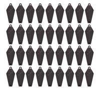 CRAFTYMELODY 36Pcs Coffin Cross Charms Gothic Style Black Enamel Cross Charms Halloween Theme Dangle Pendants Vintage Gothic Pendant for DIY Bracelet Necklace Jewelry Making Party Decor 26x11x3mm