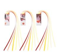 CRAFTYMELODY 3Pcs Bible Ribbon Bookmark PU Leather Bookmarks with Polyester Ribbon Leatherette Page Markers for Women Books Novel Verse Bible Reading Lovers Students Teachers Gift Orange