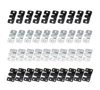 CRAFTYMELODY 40Pcs Flush Mount Bracket 4 Styles Stainless Steel Interlock Hanging Buckle Z Clips Headboard Wall Mounting Brackets Heavy Duty Picture Frame Hanger Hook for Display Art Gallery