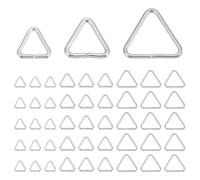 CRAFTYMELODY 450Pcs Triangle Open Hook Rings 3 Styles Stainless Steel Triangle Jump Ring Bulk Small Pinch Bails Connectors for Jewelry Making Accessories DIY Earring Necklace Bracelet