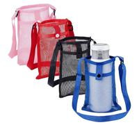 CRAFTYMELODY 4Pcs Water Bottle Holder with Adjustable Strap 4 Colors Crossbody Water Bottle Holder Bag Waters Bottles Pouch Holder Waters Bottles Carrier for Hiking Camping Fishing Travel