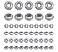 CRAFTYMELODY 50Pcs 304 Stainless Steel Slider Beads 6mm Rondelle Spacer Bead with Rubber Inside Metal Adjustable Loose Beads for Bracelet Necklace Earring Jewelry Making Findings DIY Craft Supplies