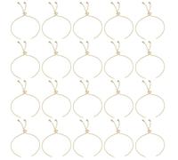 CRAFTYMELODY 50Pcs Adjustable Slider Bracelet 18K Gold Plated Brass Extender Chains with Crystal Rhinestones Ends for DIY Bracelet Jewelry Making Findings DIY Craft Women Valentine’s Gift